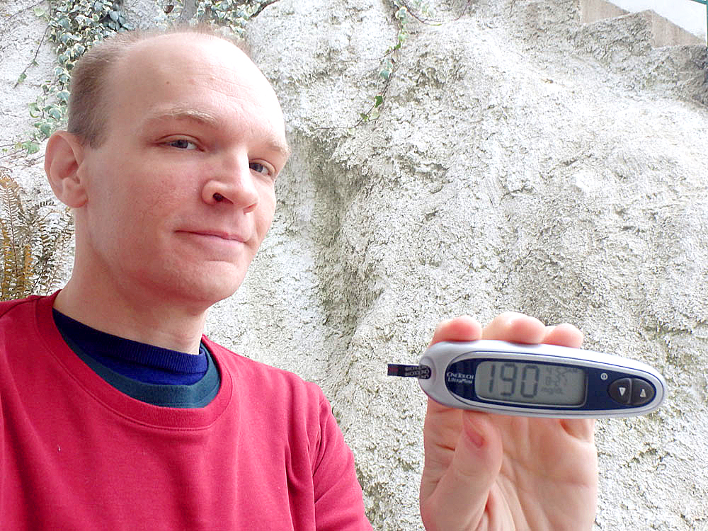 #bgnow 190 after the tour. The rock behind me is what was cut out to make our apartment; I'm standing on the porch.