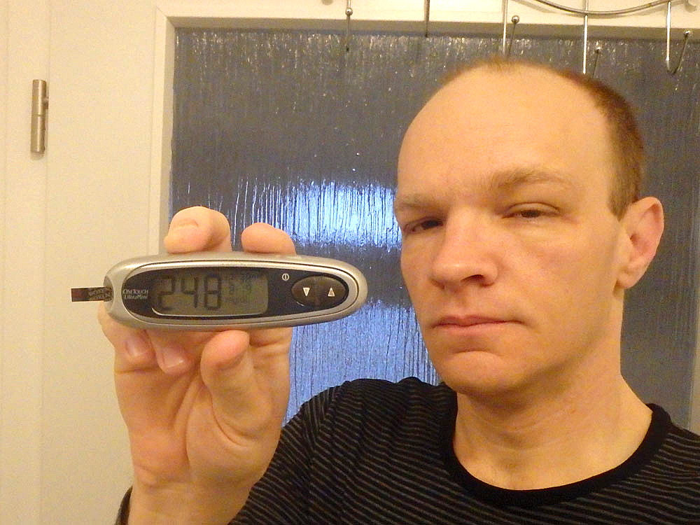 #bgnow 248, still some highness left over from last night. I was not amused.