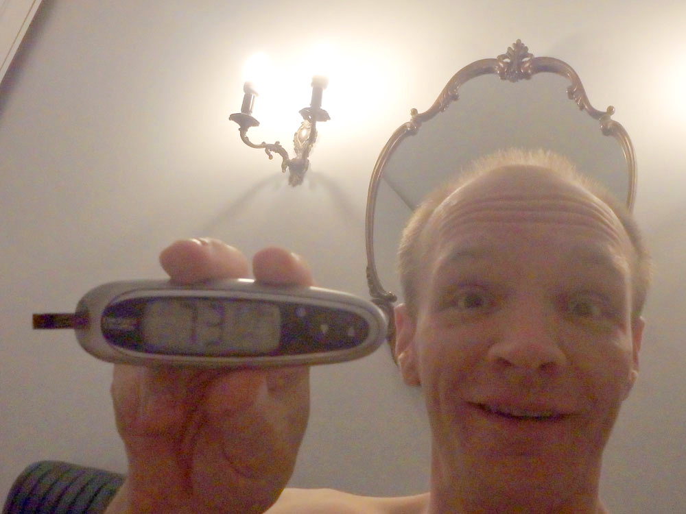 #bgnow 73 after a huge rice dinner? Really?? From the bottom of my ornate mirror-loving heart, thanks!