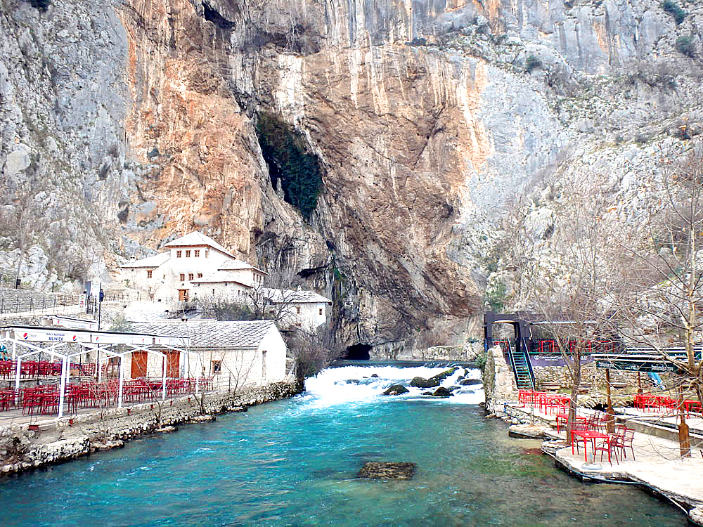 The water and cave in Blagaj.