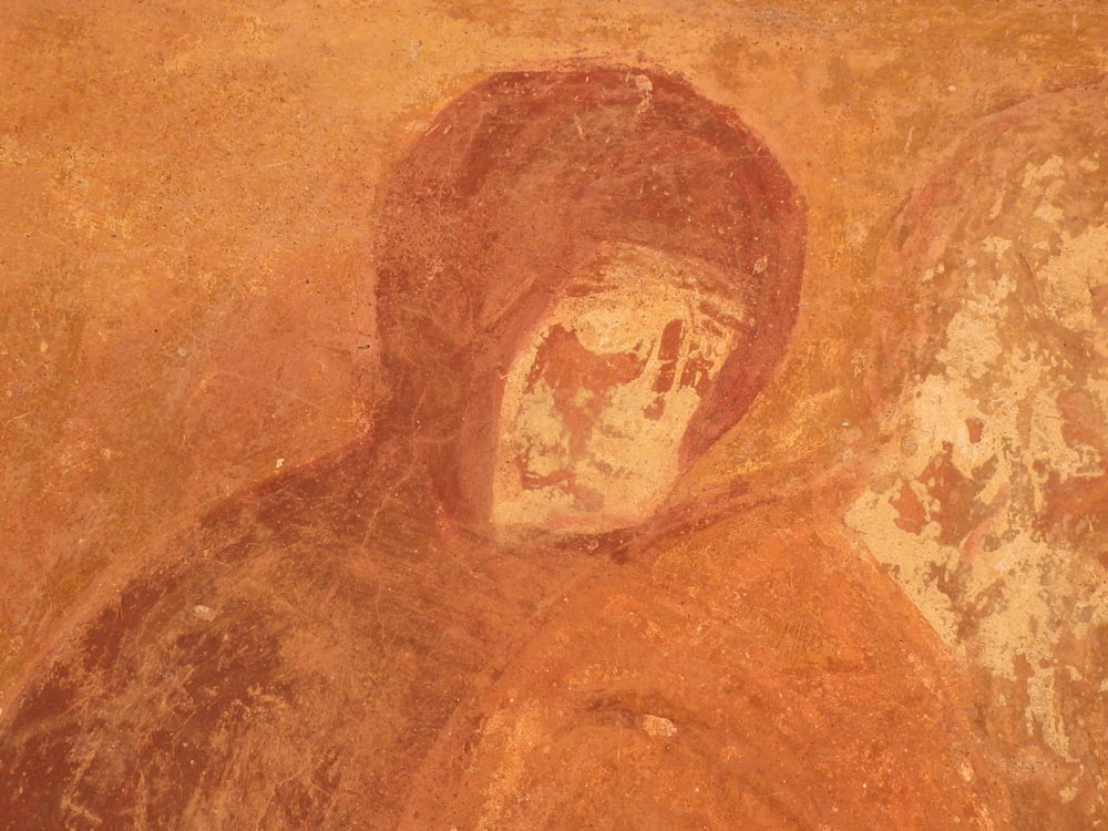 Faceless fresco at Žiča Monastery