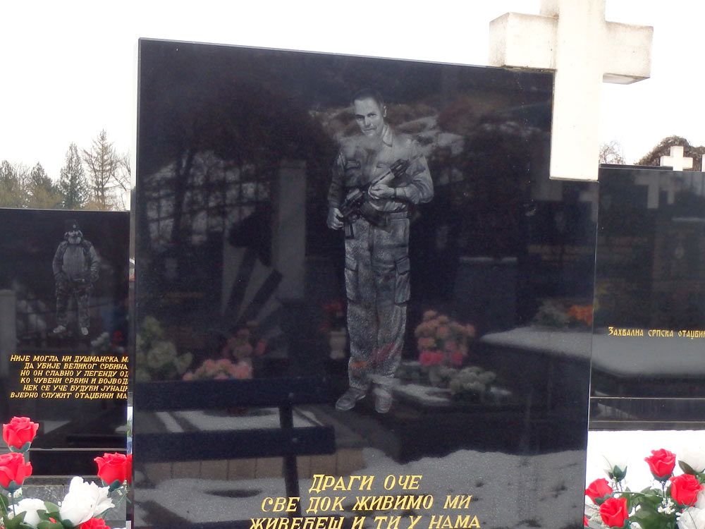 Gravestone in the Serbian Military Cemetery