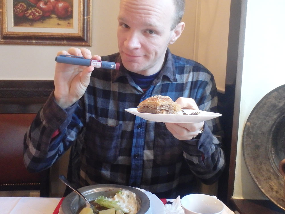 Dosing for baklava in Mostar, Bosnia and Herzegovina.