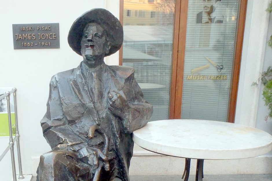 James Joyce spent a year or so in Pula once, and now there is a statue in his honor.