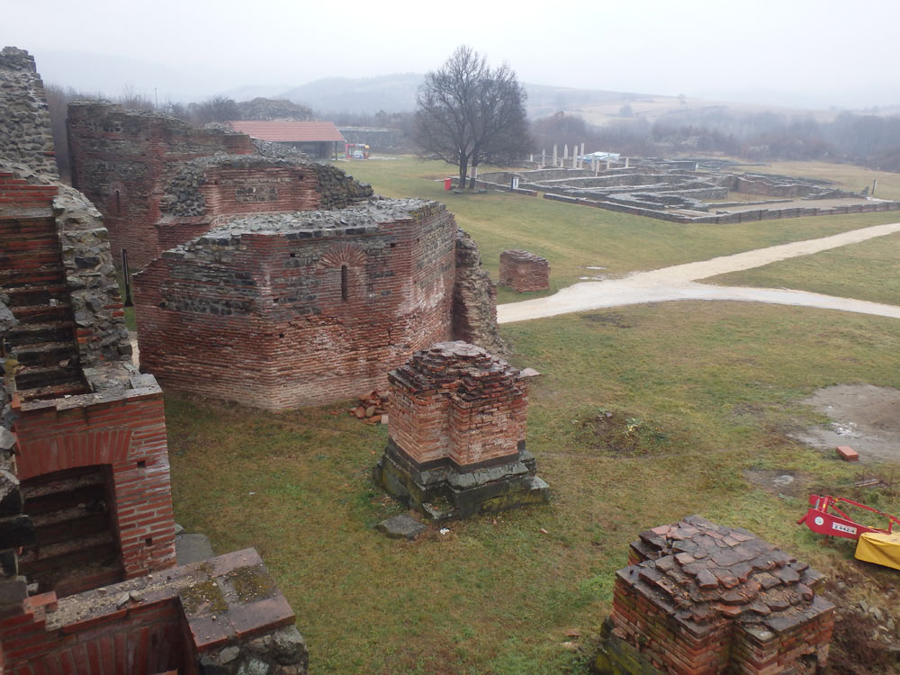 Looking over the ruins at Felix Romuliana