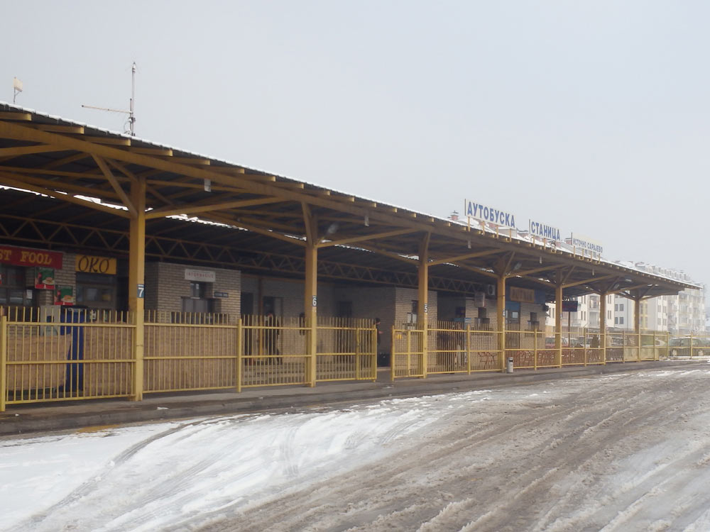 Lukavica Bus Station in what is called "East Sarejevo" but seems to me more like "Southwest Sarajevo", after a glance at any map.