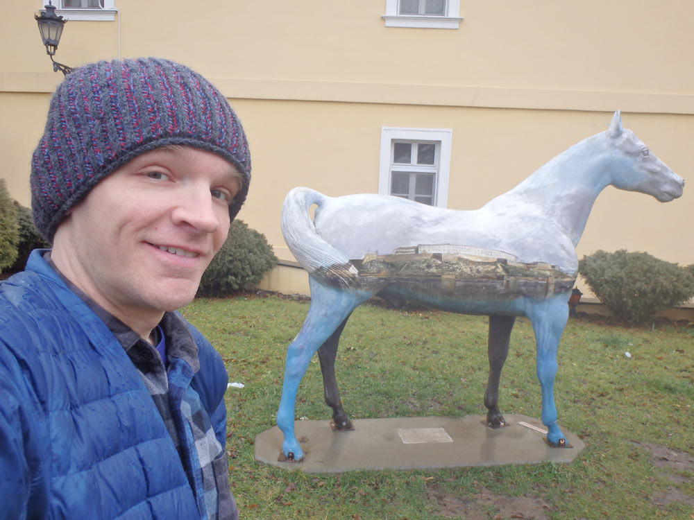 This horse had a view of Novi Sad painted on it