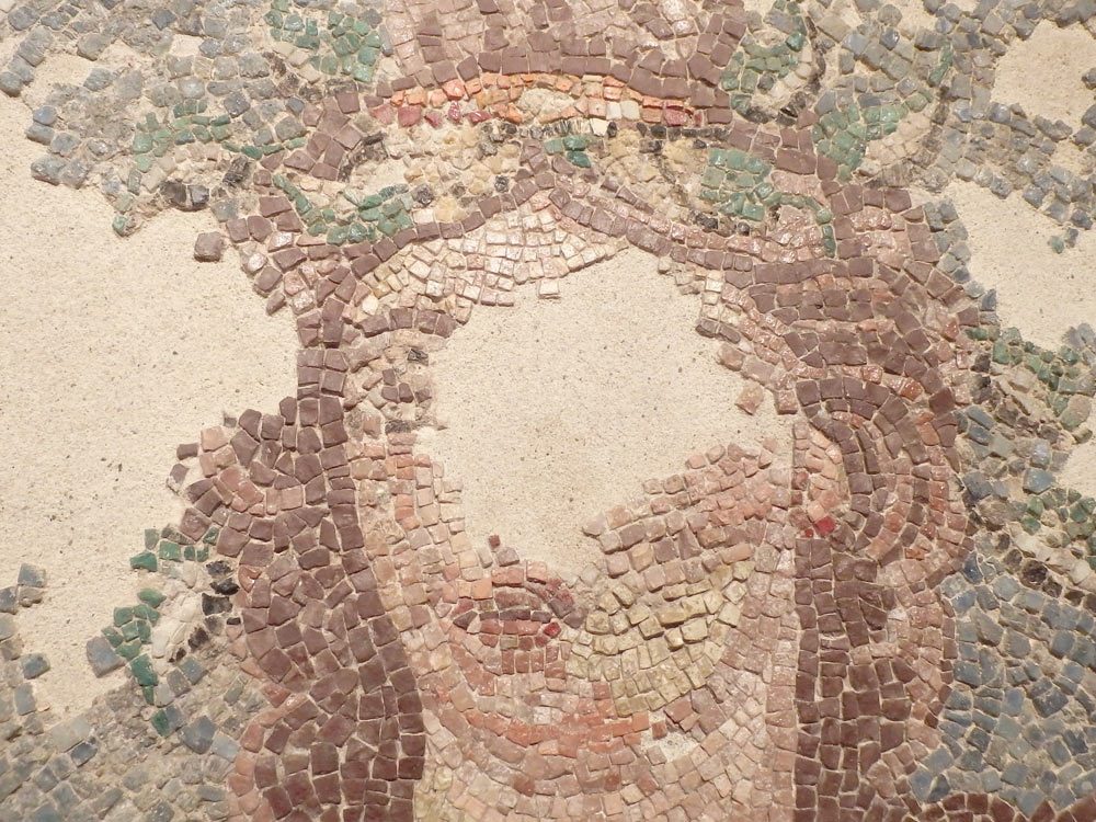 Mosaic with missing face tiles from Felix Romuliana (in the Zaječar museum)
