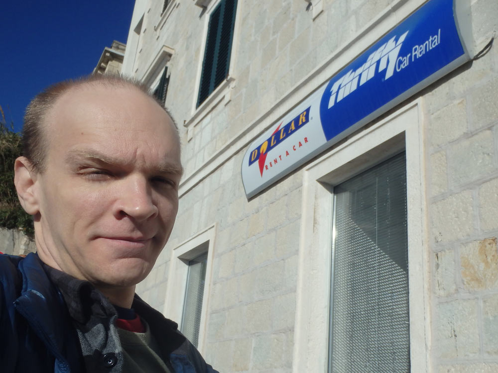 Outside the car rental office we used in Split, which for some reason is both a Dollar and a Thrifty. Business and marketing never make any sense to me.