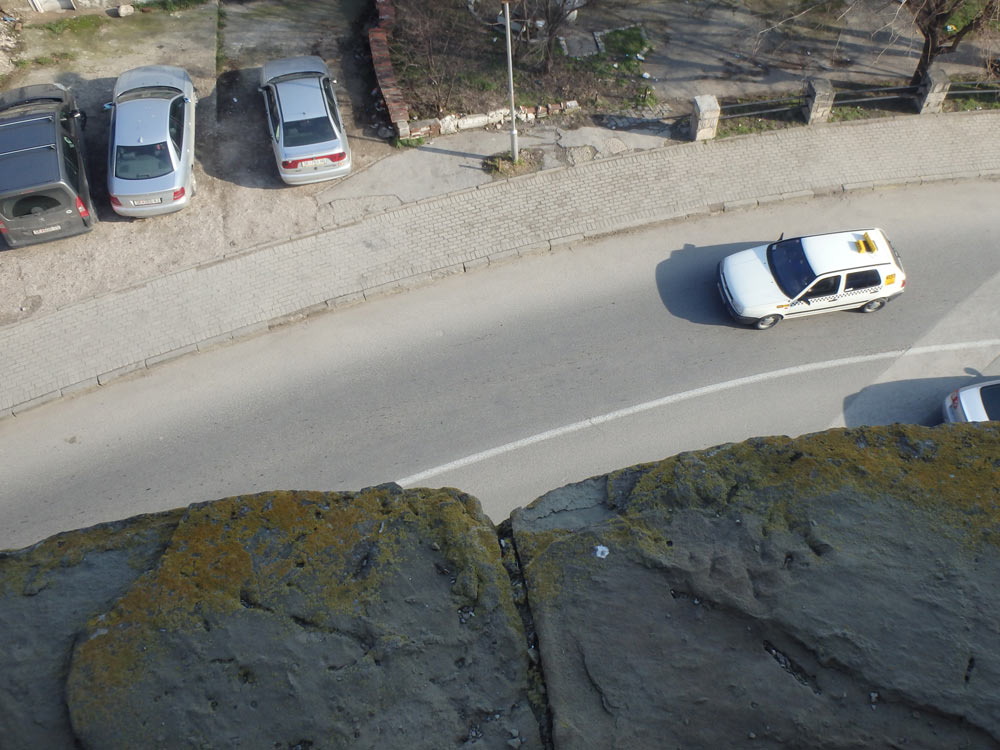 No guardrail whatsoever in this little round building on the corner of the fortress. Yikes!