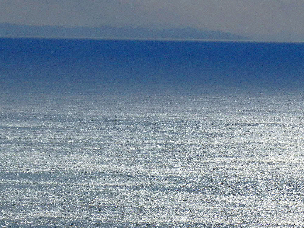 View from our room in Ulcinj, zoomed in. That landmass may possibly be Italy; I couldn't tell from maps if it was that or if we were nowhere near that close to Italy.