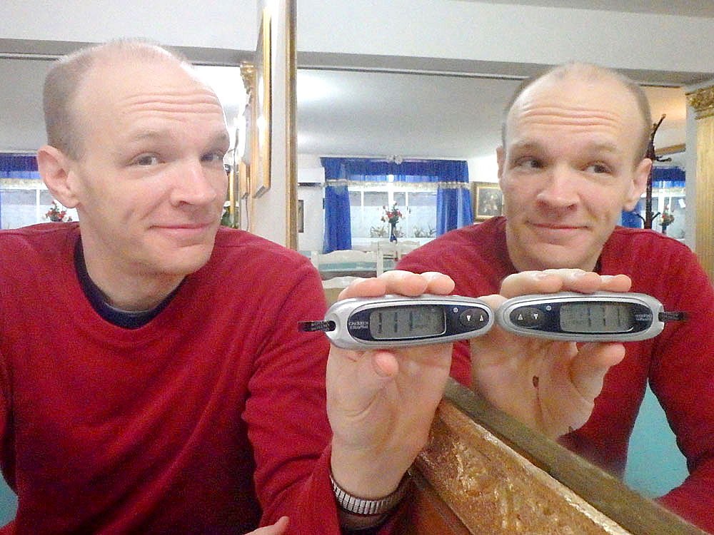 #bgnow 111 at breakfast. There's a lot of fun you can have with a BG meter reading 111!