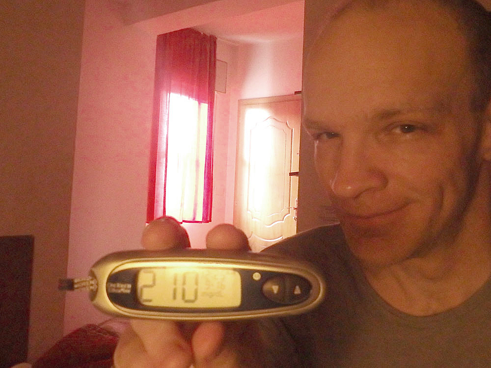 #bgnow 210 upon waking in our red-lit room.