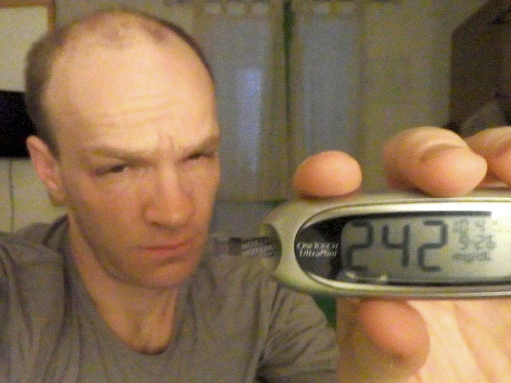#bgnow 242 at 7am in Dubrovnik. I took some Humalog and went back to sleep