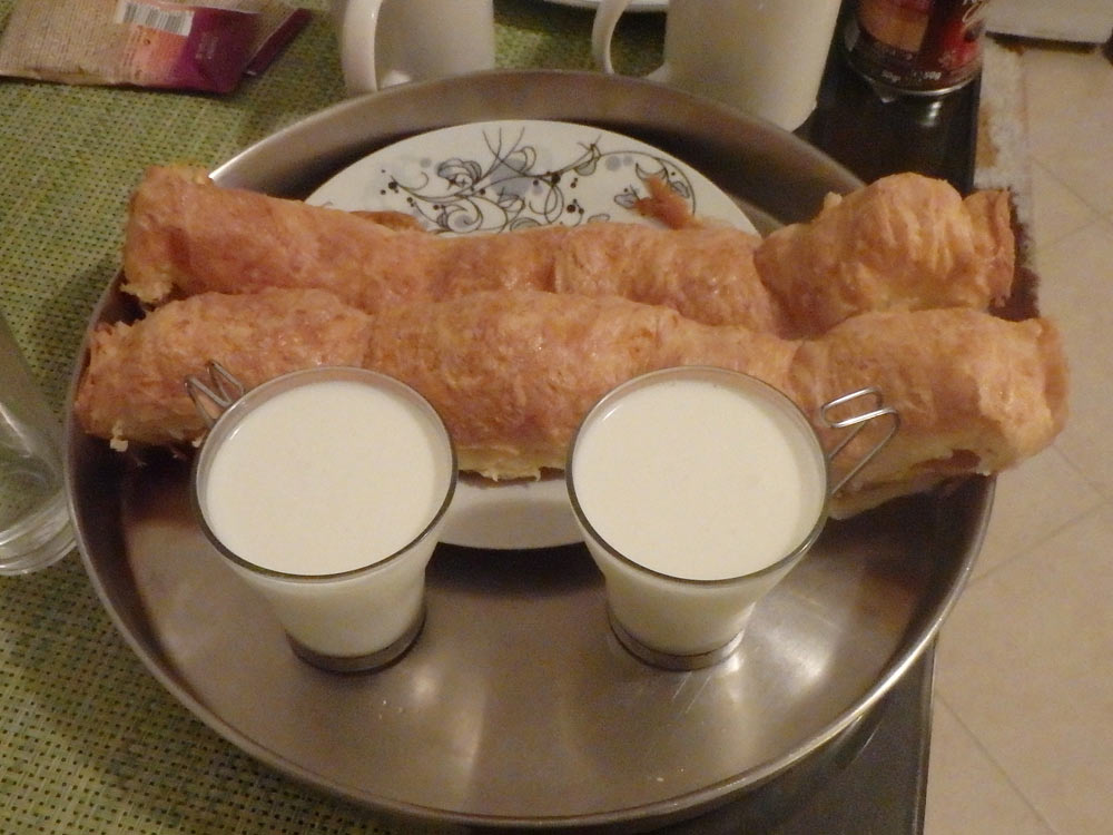 Burek and yogurt for breakfast, at Apartments Kodrić in Kotor