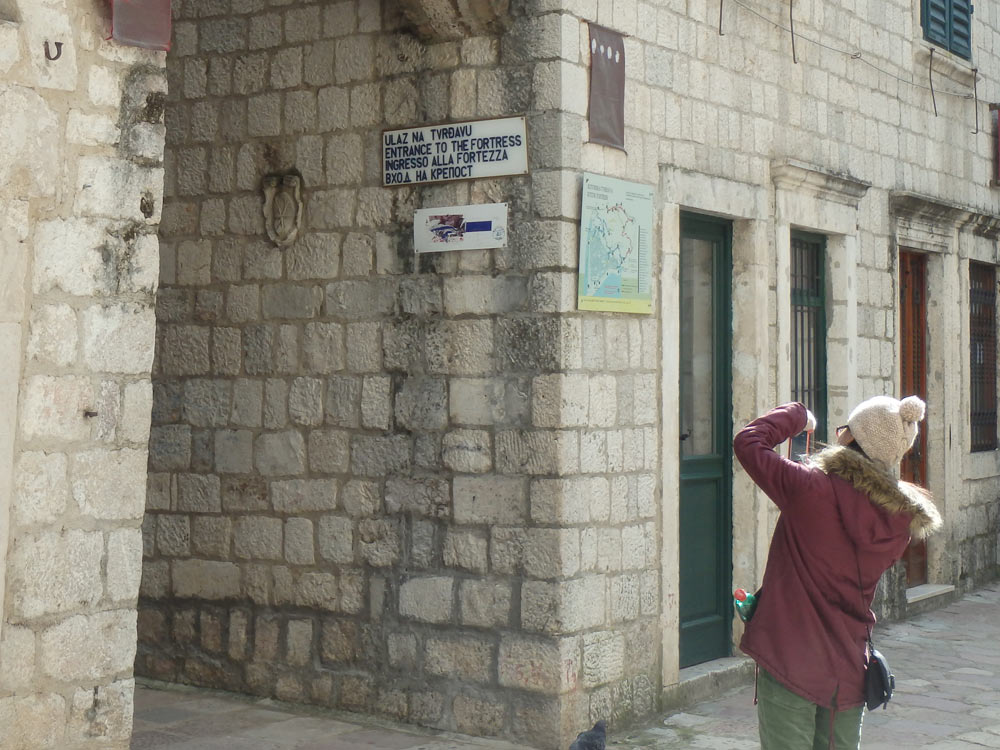 Masayo at the Old Town fortress entrance