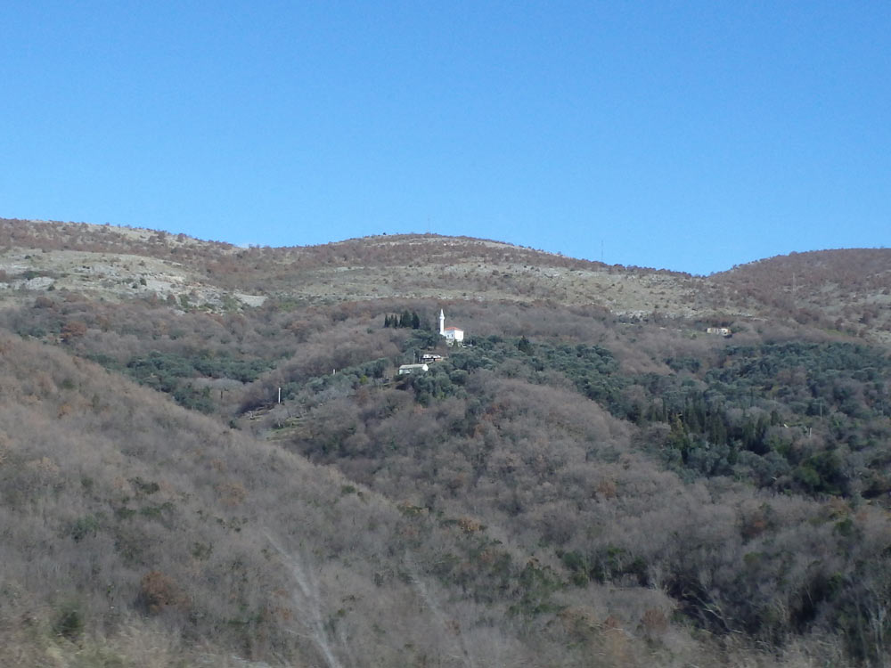 Lonely little mosque on a hillside outside Ulcinj