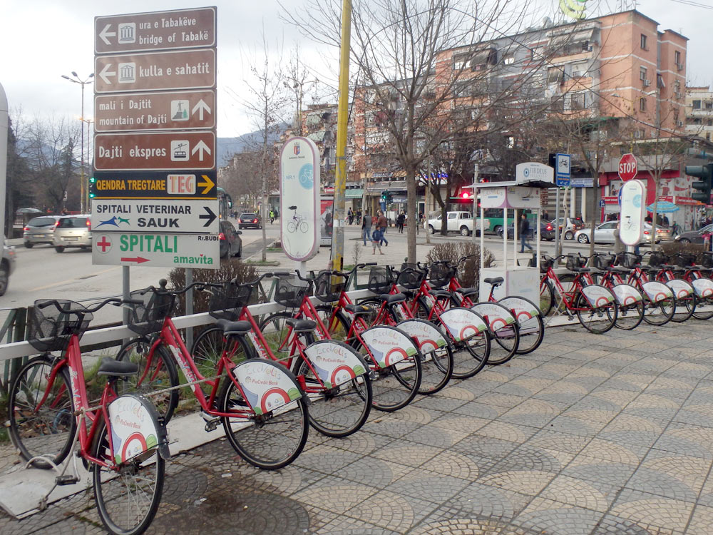 Public bicycles in Tirana