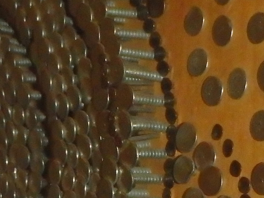 Screws and nails from Leonardo's Guinness World Record (for what?) portrait