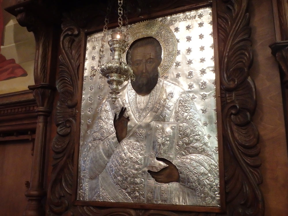 Silver figure in a Kotor church