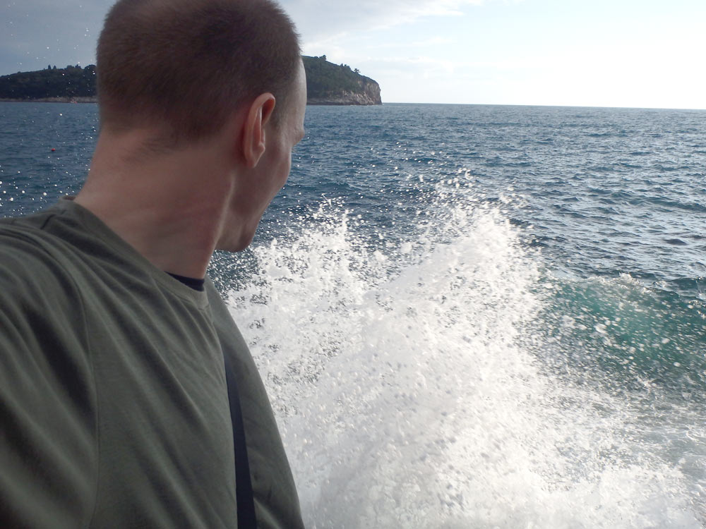 Splashes near the aquarium