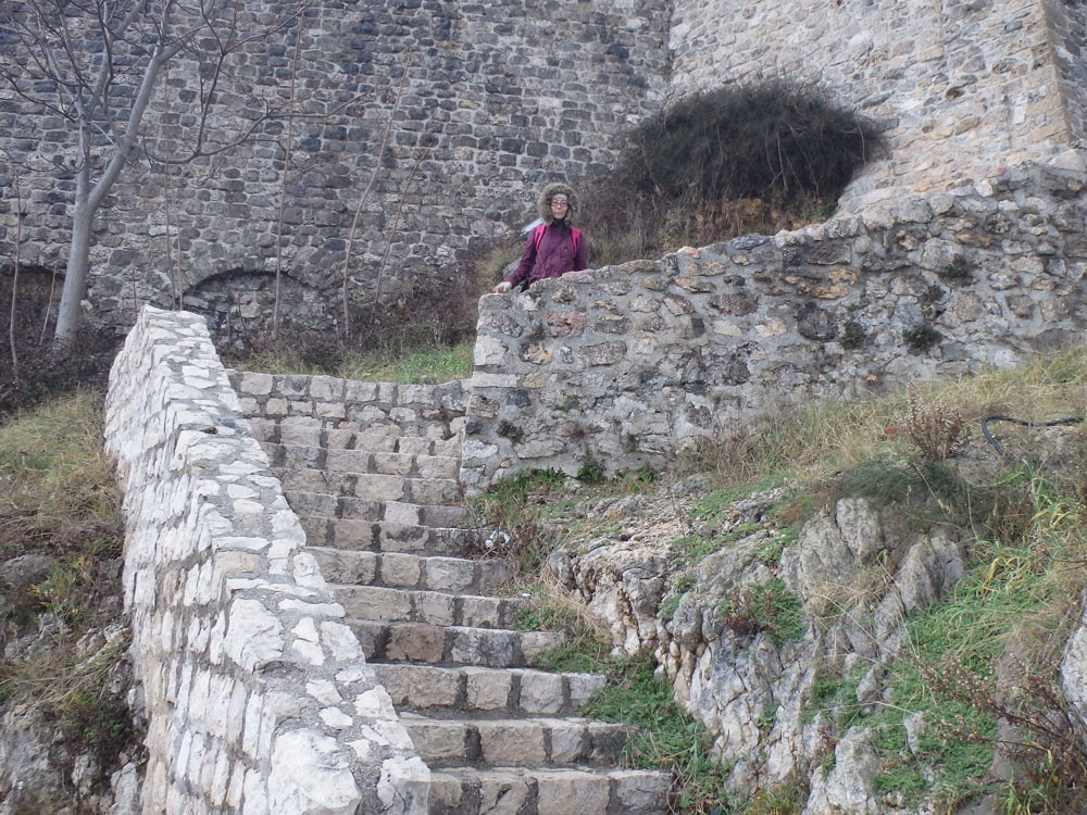 Stairs up to Ulcinj Old Town, as it started to rain