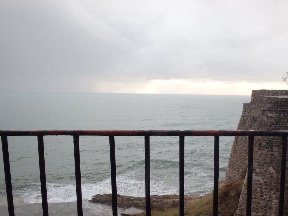 Storm over the Adriatic Sea, as seen from Old Town in Ulcinj