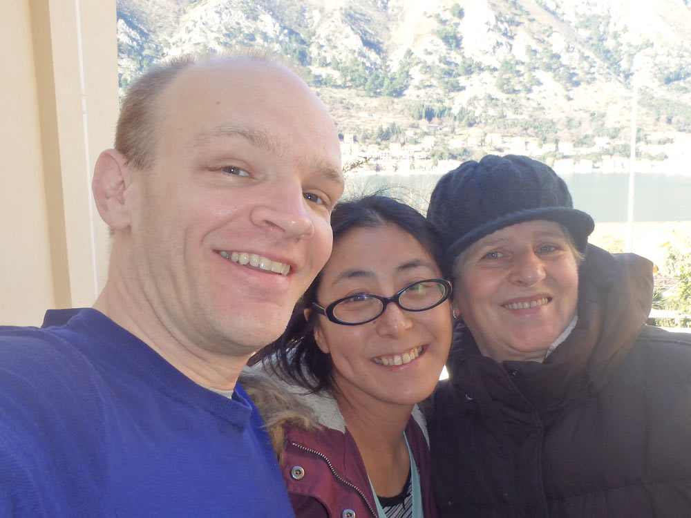 Us with Nada in Kotor. We will miss her and her kindness in every possible thing