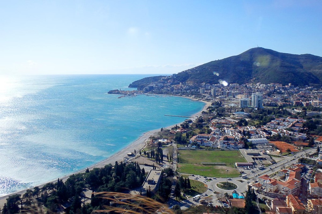 Budva, which our bus passed through.