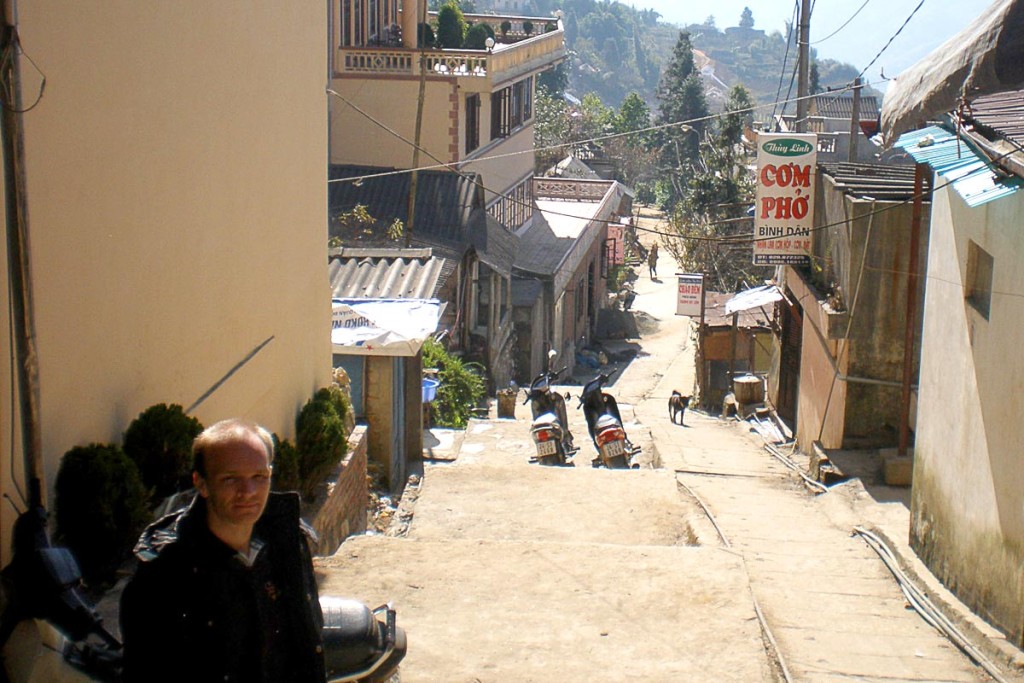 A typical back street in Sa Pa.