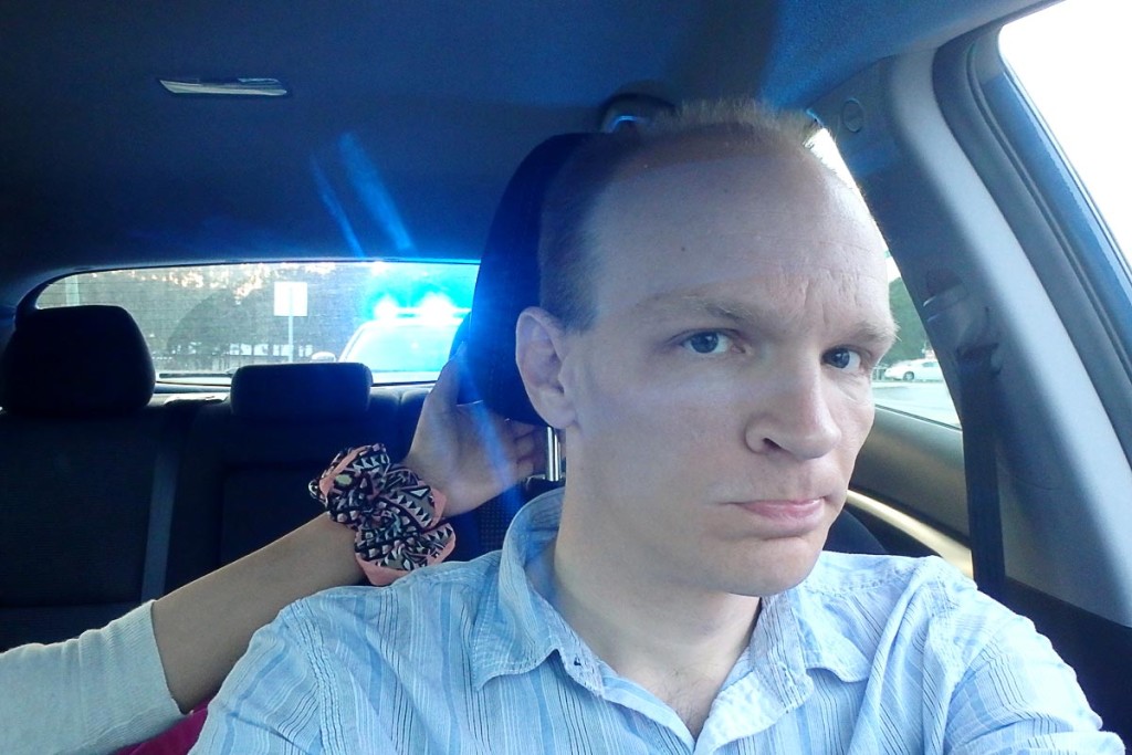 Speeding ticket selfie. Everyone protests they were innocent of the charges. Indeed I was. Sigh.
