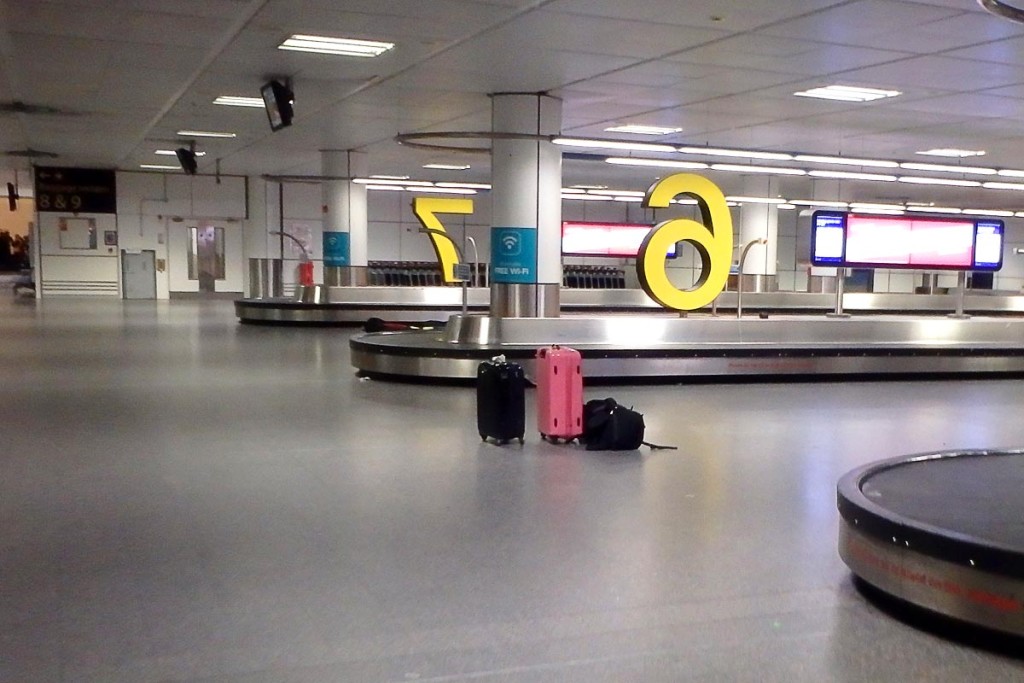 Lonely luggage at Gatwick.
