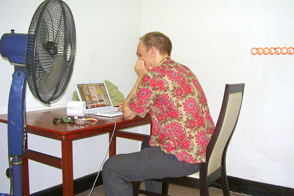 In our room at Red Dragon Inn in Chinatown, Kuala Lumpur.