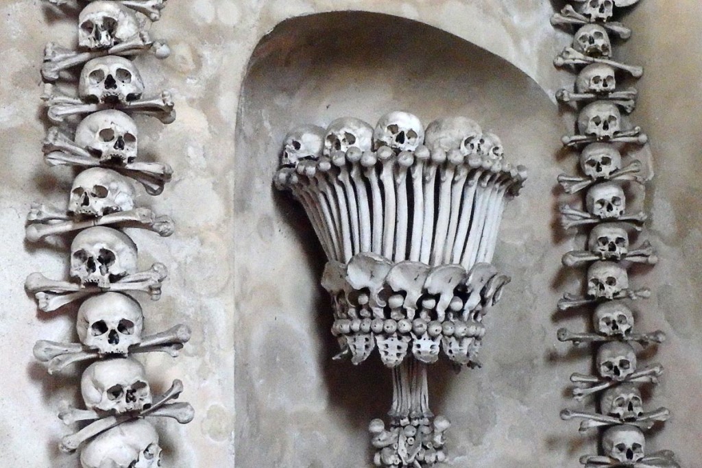 The Church of Bones in Kutná Hora. Those are real human remains.