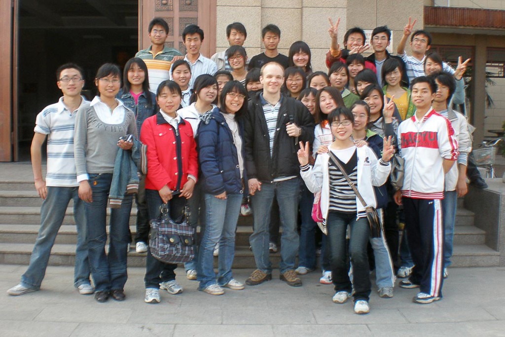 One girl in this group of university students asked if they could get their photo with Masayo and I. Jason himself took this one!