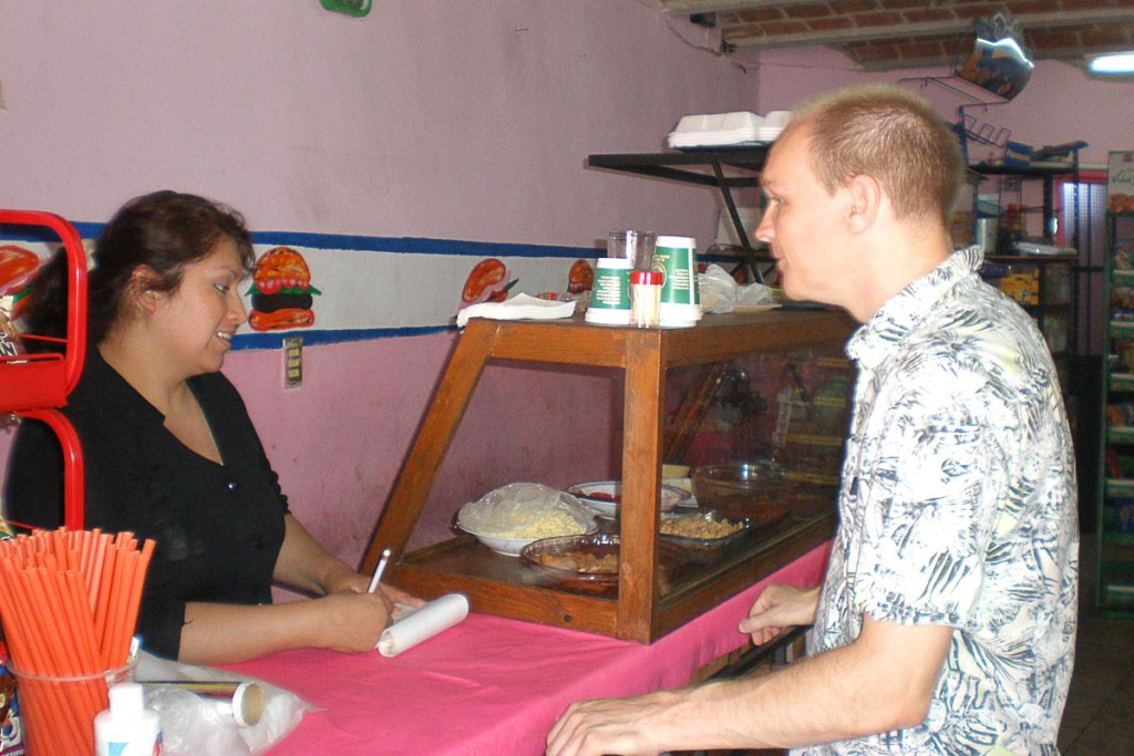 jeremy-ordering-quesadillas-valenciana-mexico