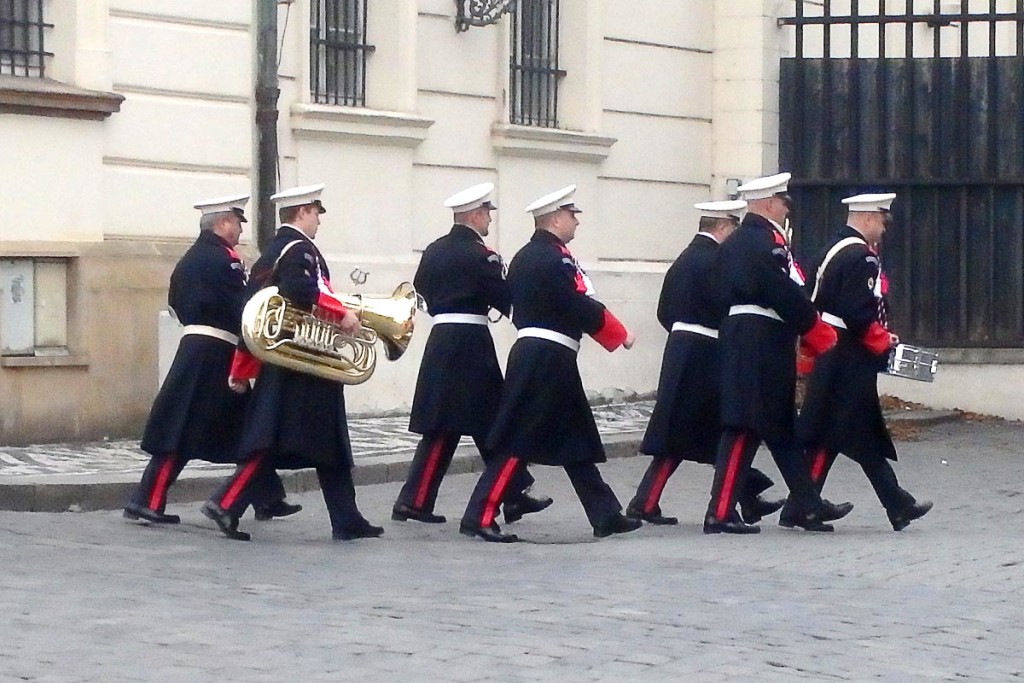 The ceremonial lugging of the tuba.