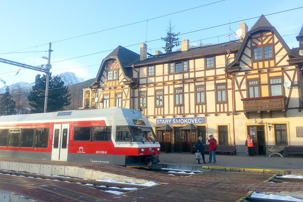 stary-smokovec-station-with-train-slovakia