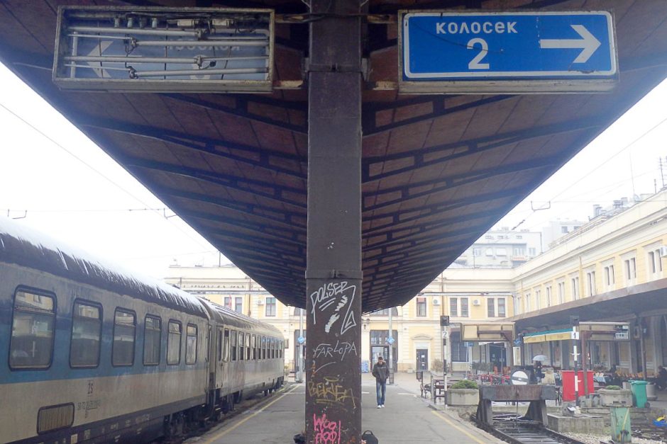 Belgrade's main train station platform.