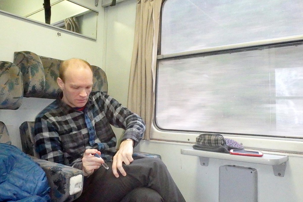 Humalog on the train to Sarajevo.