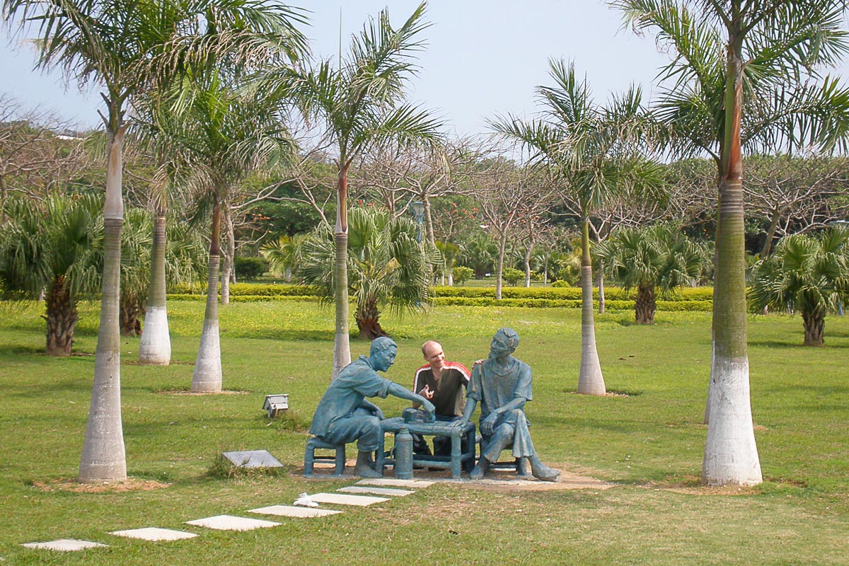 jeremy-with-statues-table-gulangyu-china