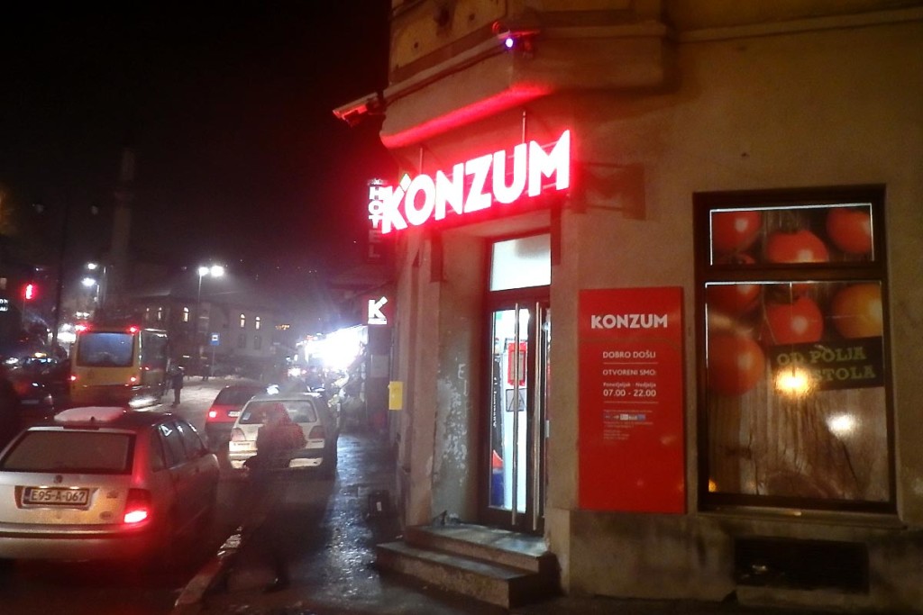 Konzum, a popular grocery store chain in Bosnia.