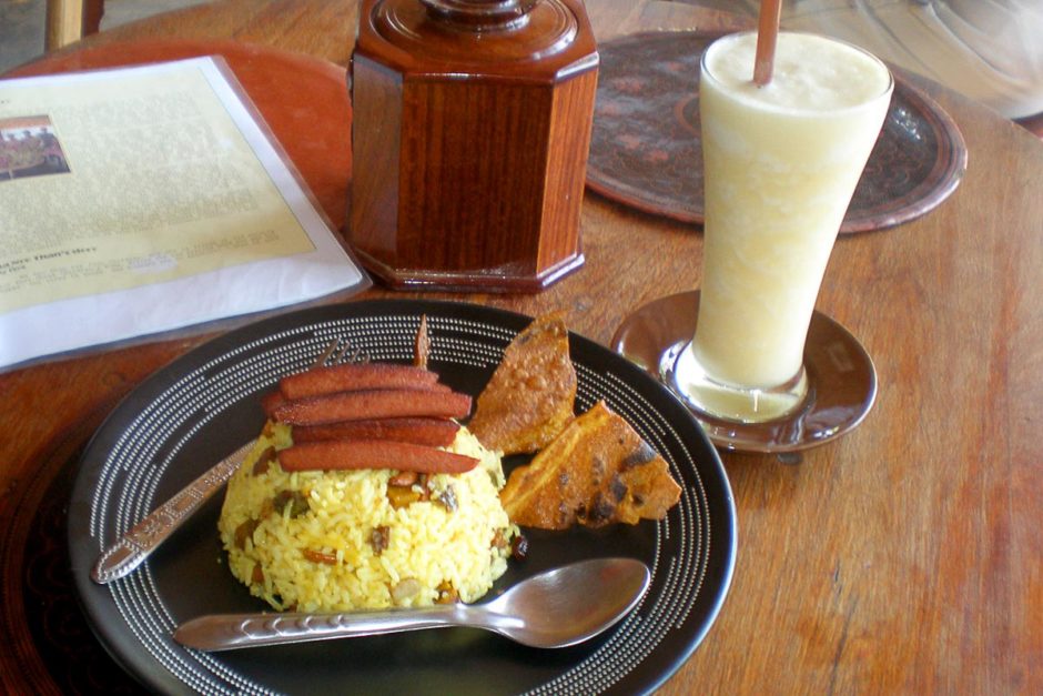 Vegetarian food in Sangkhlaburi.