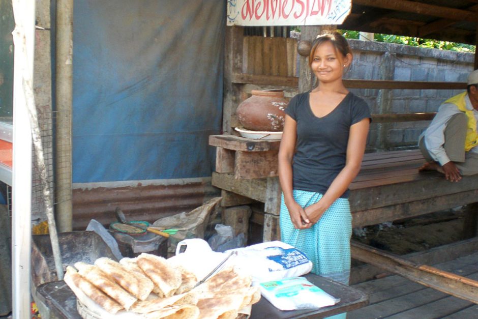 I bought a fried snack from this woman who told me what it was called. I promptly forgot.