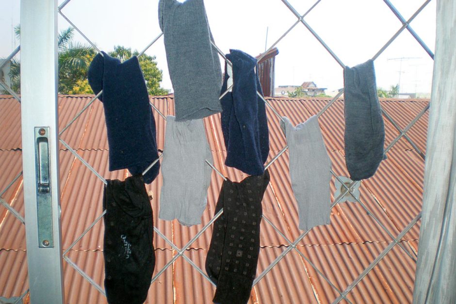 Perfect laundry-drying rack.