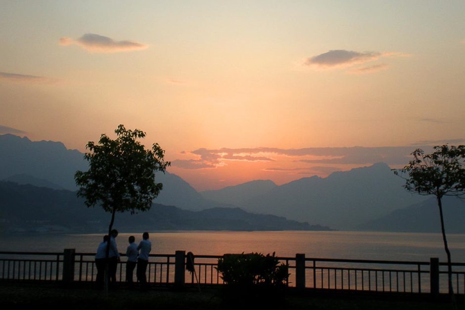 Sunset on the Yangtze, in Yichang, China.