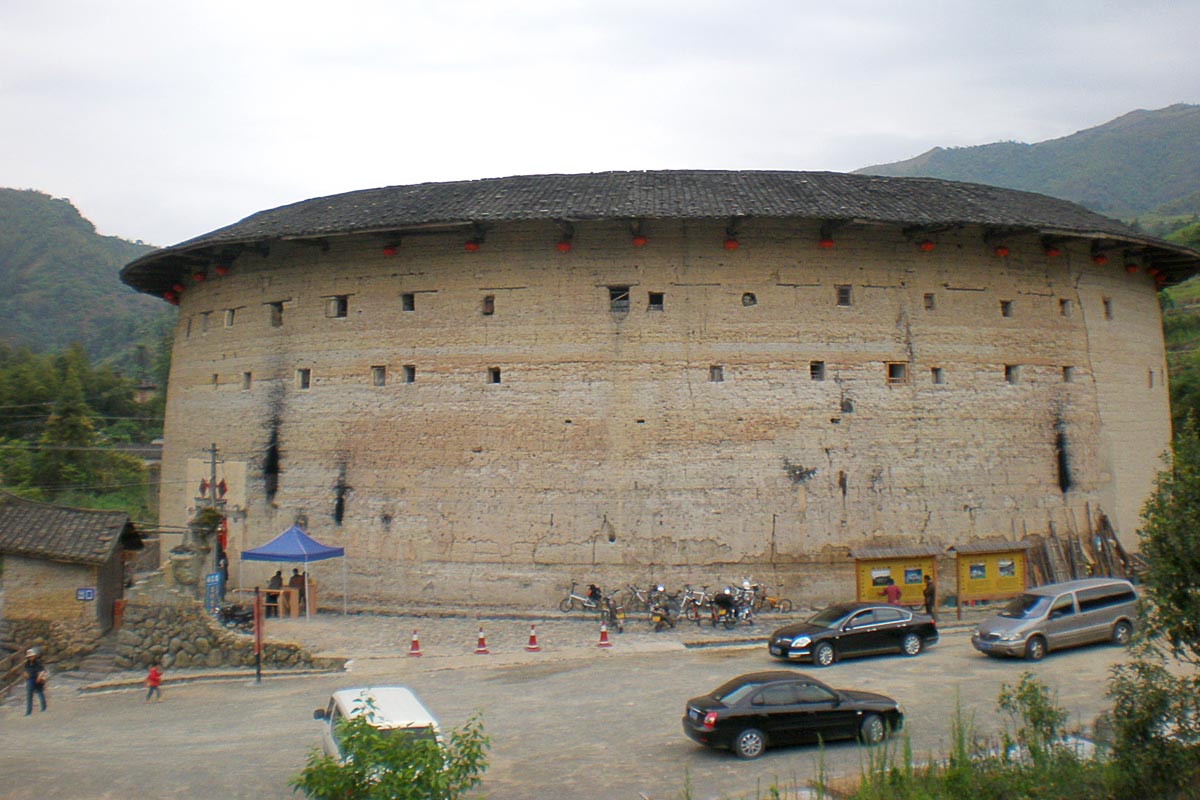 A tulou in the town of Taxiacun.