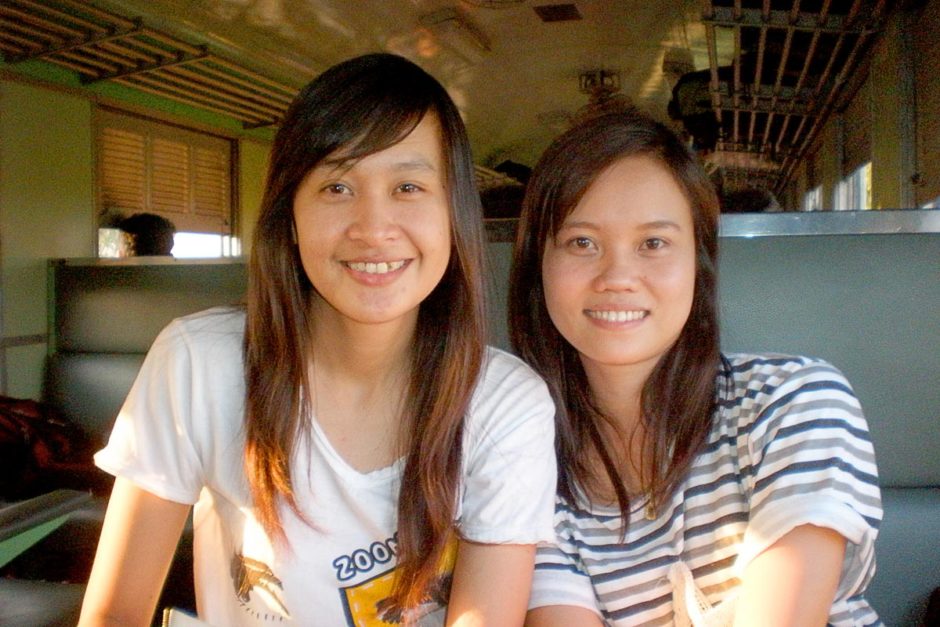 University students I met on the train to Phitsanulok.