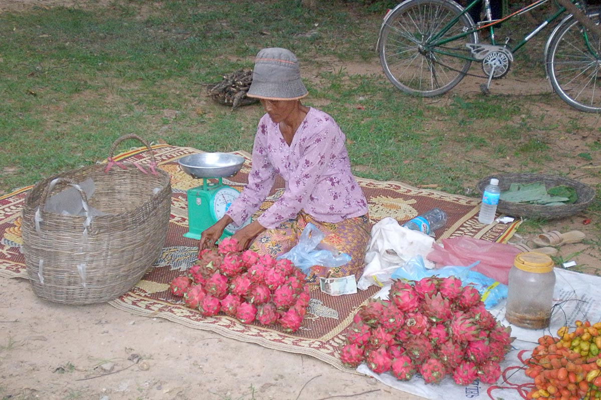 Dragon fruit seller.