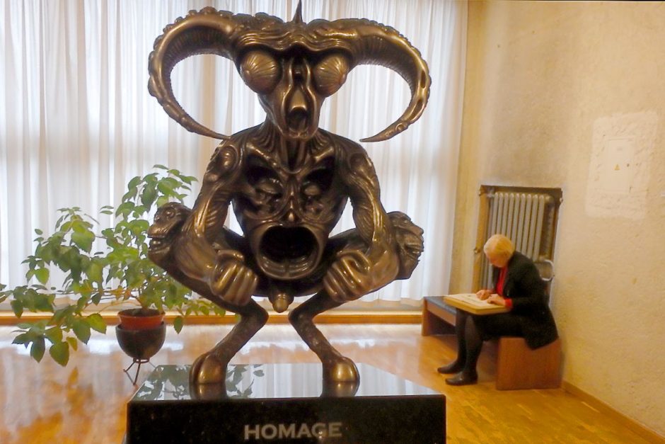 devil-statue-woman-sitting-museum-kaunas